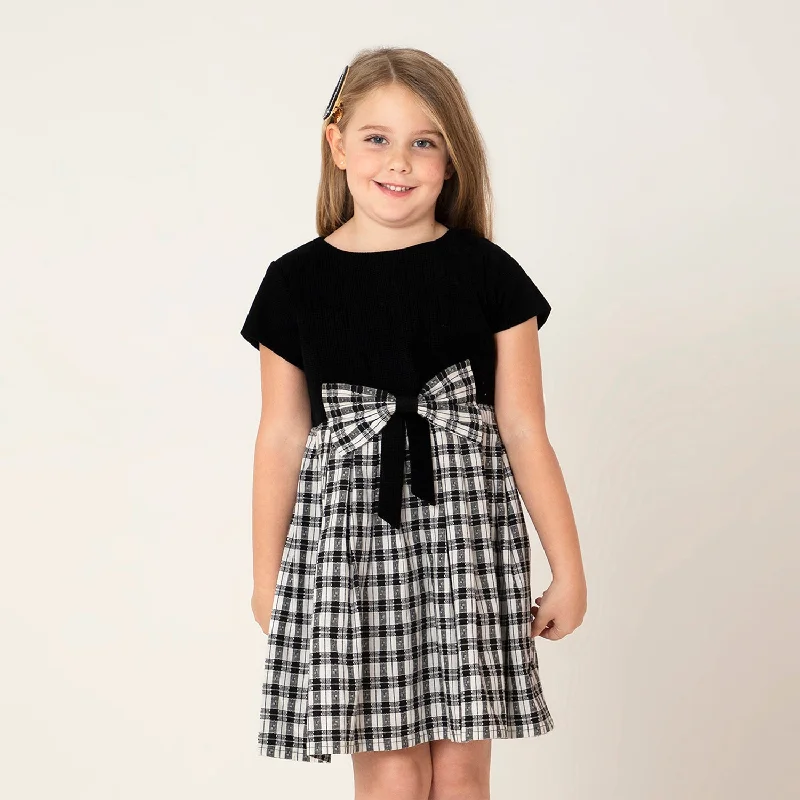 Bow Plaid Dress