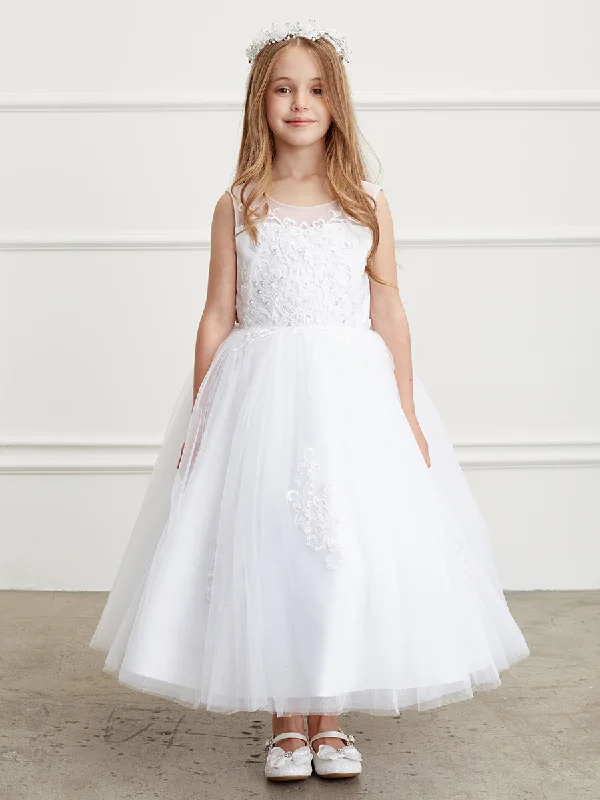 Girl Dress with Illusion Sweetheart Neckline by TIPTOP KIDS - AS5818