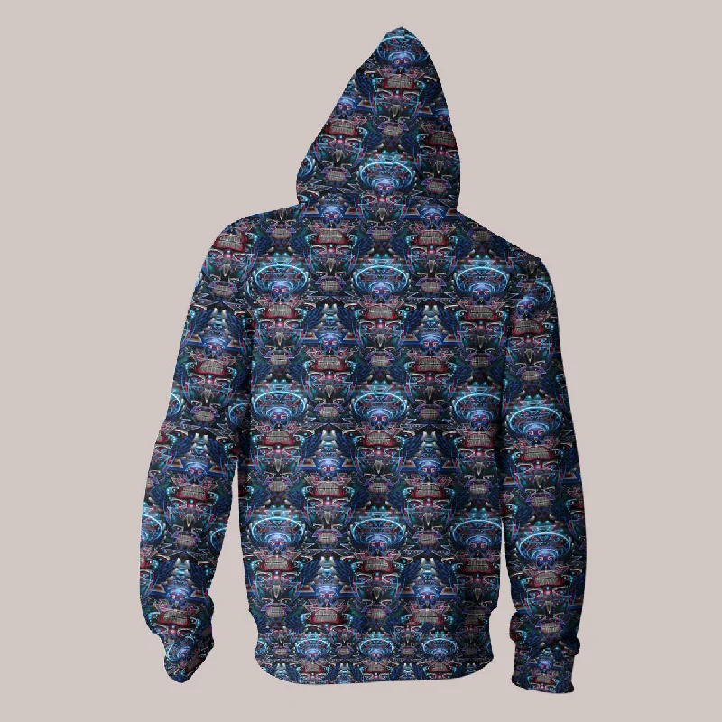 Psychedelic Hoodie (UV/RGB, Eco-Friendly, Unisex, Zip-Up) | PRIMITIVE VOICES