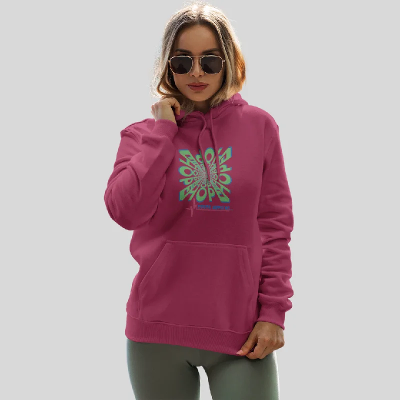 Spread Positive Vibes with Women's "Hope Cost's Nothing" Printed Maroon Hoodie!