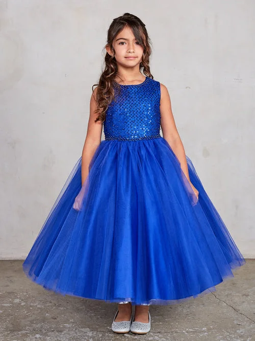 Girl Dress with Sequin and Tulle Skirt Dress by TIPTOP KIDS - AS5752