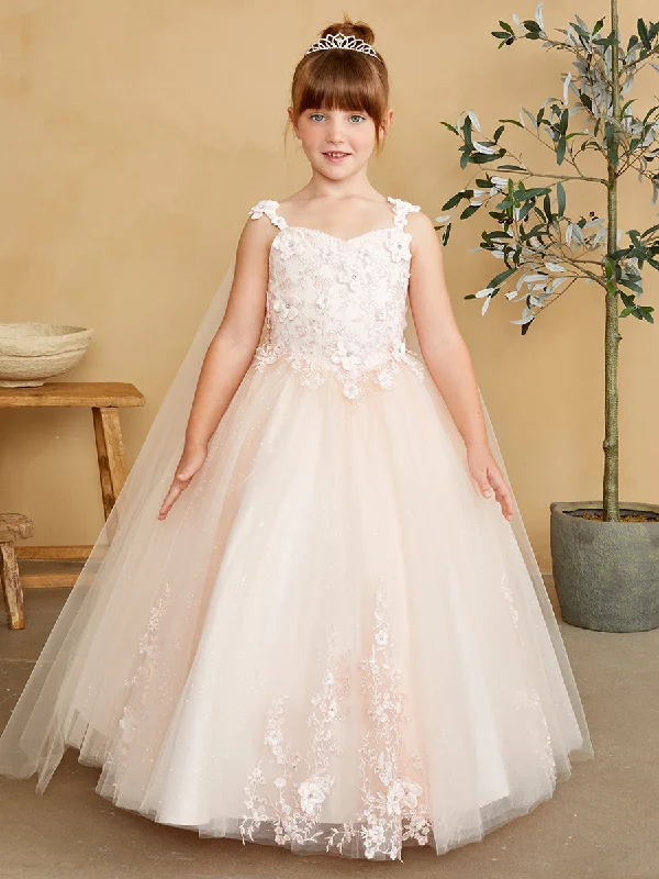 Girl Dress with Glitter Tulle Skirt by TIPTOP KIDS - AS7040