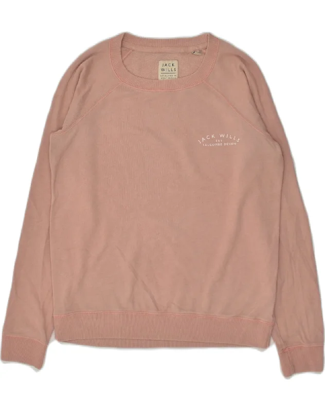 JACK WILLS Womens Sweatshirt Jumper UK 10 Small Beige