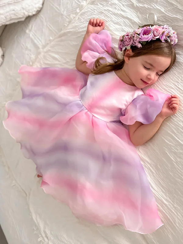 Kids little girls Cotton Candy Luxe Party Dress  (pre order)