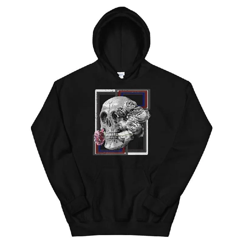 Deadly Love Skull Skeleton and Rose Unisex Hoodie