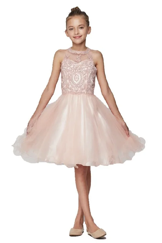 Beaded Tulle Girl Party Dress by Cinderella Couture USA AS5065