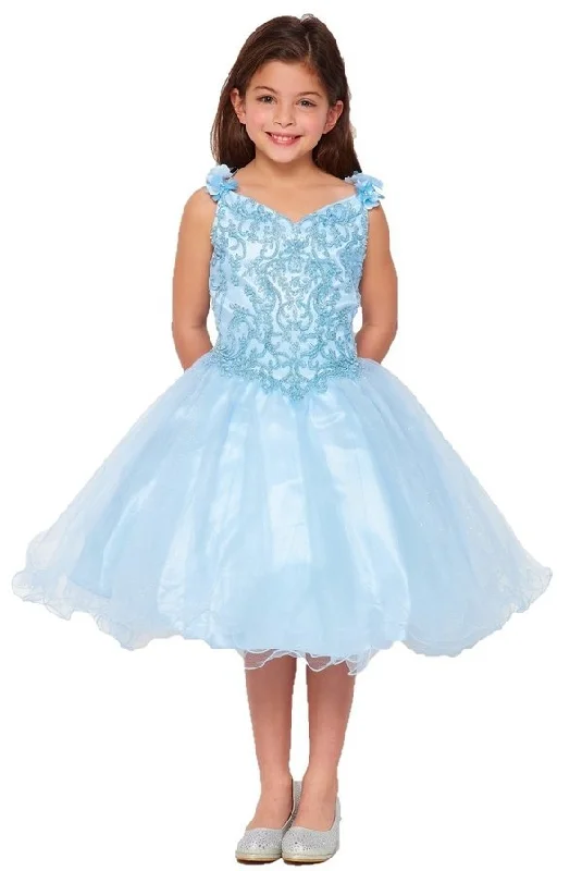 Floral Lace Tulle Girl Party Dress by Cinderella Couture USA AS5130