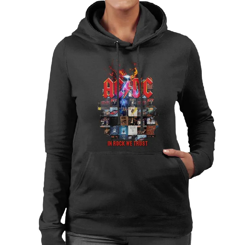 ACDC In Rock We Trust Women's Hooded Sweatshirt