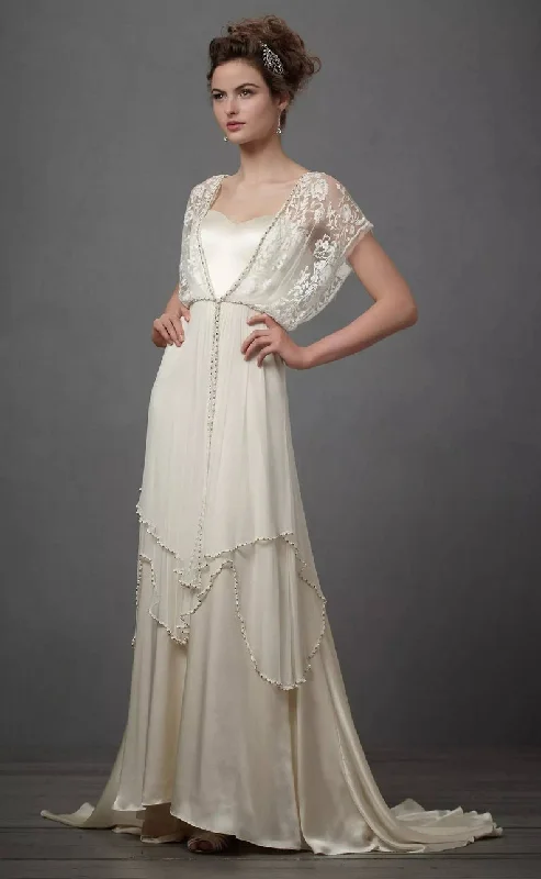 Vintage Cream Boho Wedding Dress