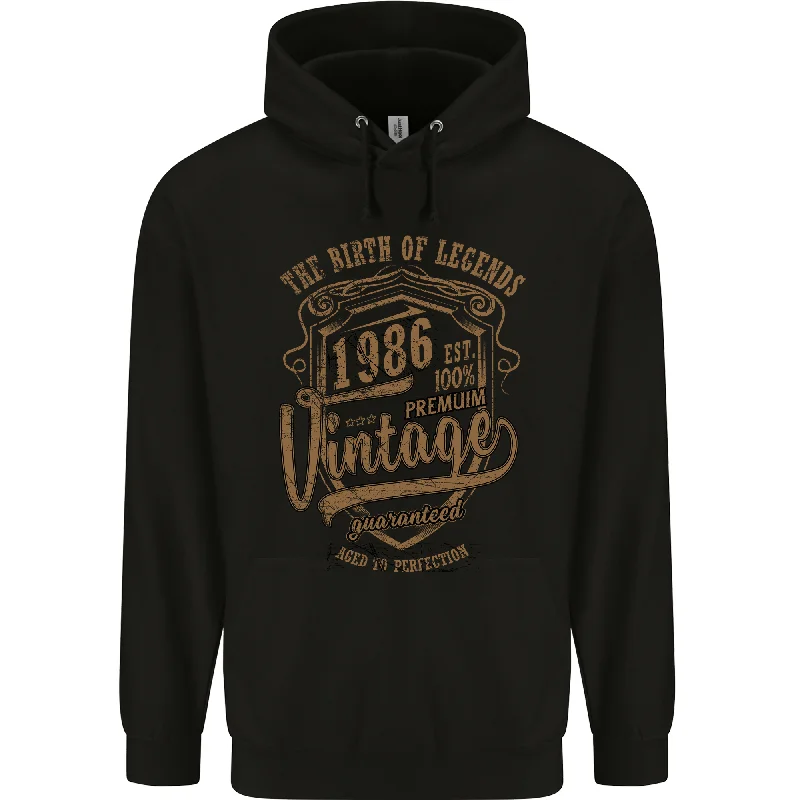 Closeout Birth of Legends 38th Birthday 1986 Mens 80% Cotton Hoodie