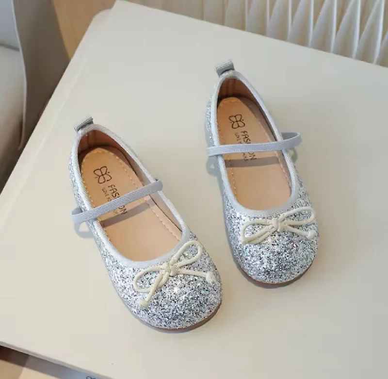 Silver Princess Ballerina Ballet Flat Shoes (pre order)