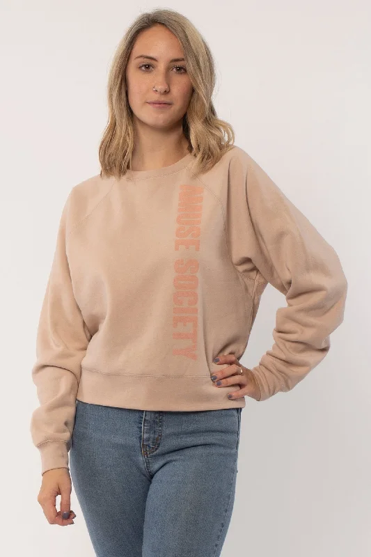 Amuse society Sideways knit fleece crew