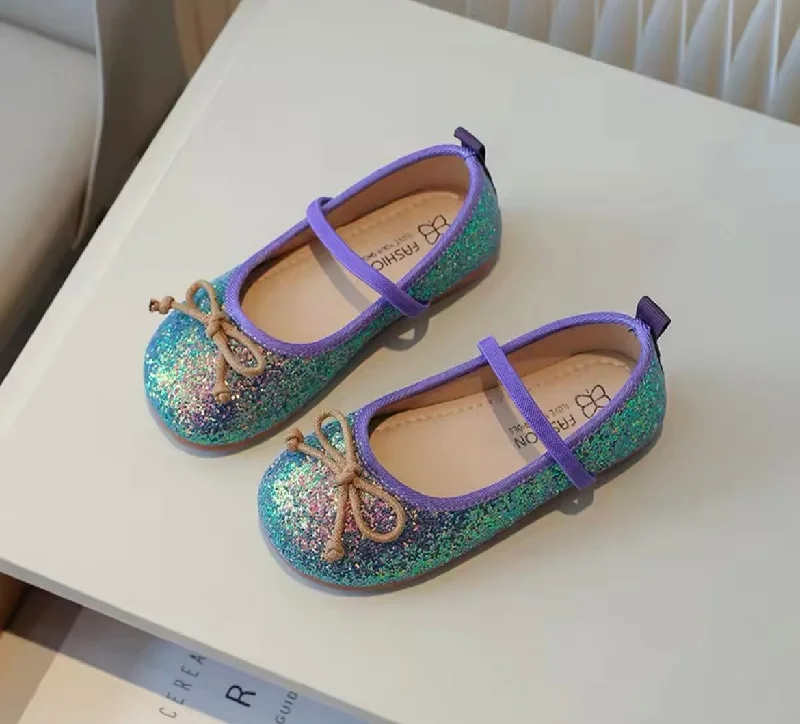 Mermaid Princess Ballerina Ballet Flat Shoes (pre order) - Purple/ Green