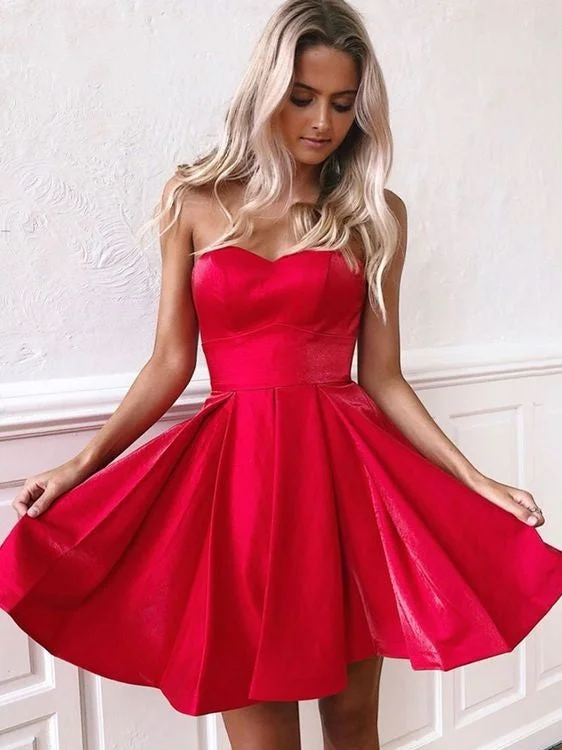 Short Sparkle Red Homecoming Dress